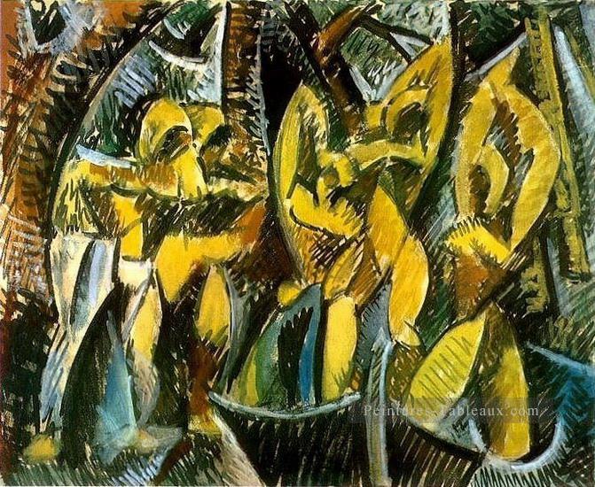 Cinq femmes 1907 cubisme Pablo Picasso Peintures à l'huile